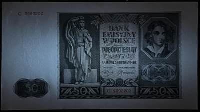 小福收藏拍卖第205期 裸钞场 本期有多张豹子号靓号  大量民国钞 百慕大样钞洋葱冠全套  阿富汗首年份查希尔国王和独立纪念碑 仅发行1000枚亚克力砖封蒙古20000图格里克帝国800周年纪念钞 卢旺达 东加勒比 斯里兰卡等多国精美纸币 波兰 1941年 50兹罗提 无47 数3 unc