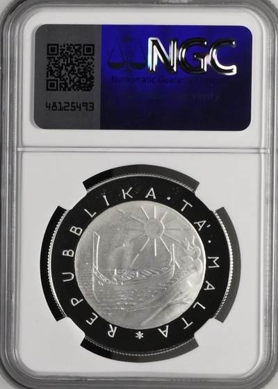 S&S Numismatic世界钱币-拍卖 第126期  马耳他1977年 马耳他扎里格风车 5里拉精制纪念银币 NGC PF68UC  28.28克925银