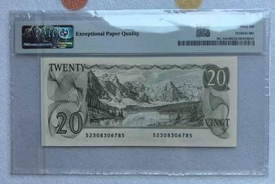 得物收藏 Chase Auction 第37期 - - 外钞、银元、民国钞和人民币混合场！ 持续更新！ 加拿大1979年景观版20加元，青年女王版，pmg66，该品种难上分，长号码无4