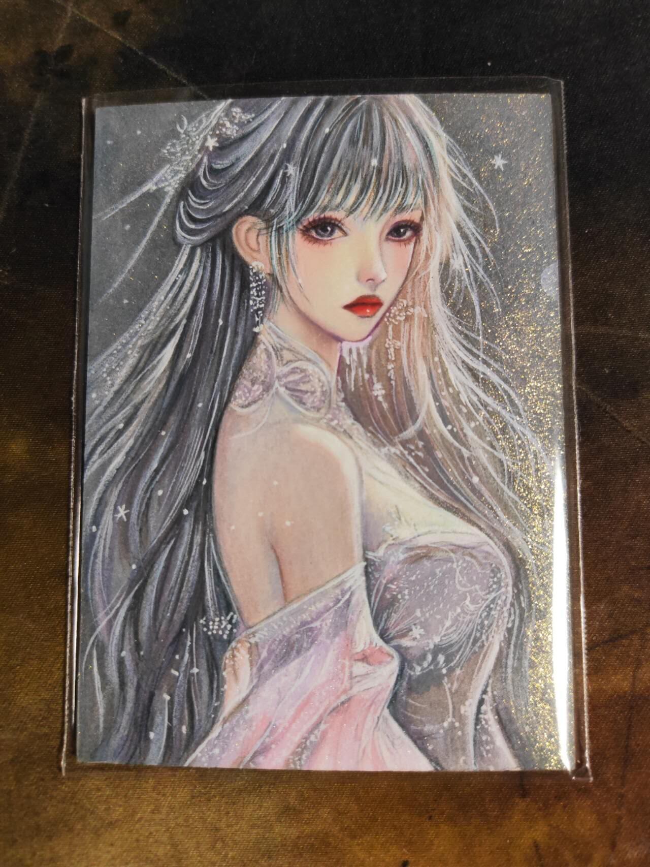 第113期阳大大卡牌拍卖第113期（持续收拍品，周五晚上九点截拍，进群福利早知道） 【手绘卡】大白 天龙八部 周芷若 600元每盒手绘盒里拆出 绝色手绘卡1/1