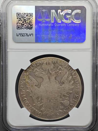 【淘币小摊】实时拍第八百九十六拍   银币套币场    每周一统一发货 奥地利1820年1泰勒银币 NGC GD