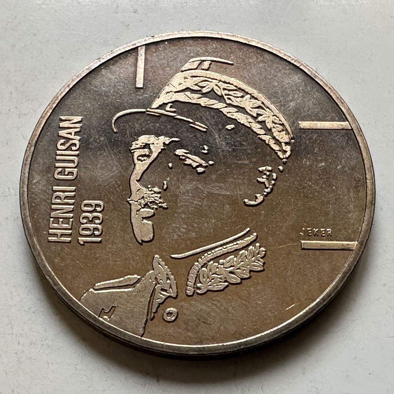 🌹外币初藏🌹🐯2026年第44场   每周二四六晚8️⃣点  世界硬币 瑞士 1989年 亨利·吉桑 5法郎 纪念币