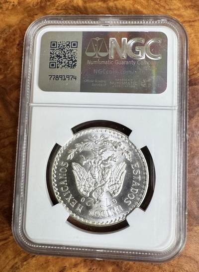 得物收藏 Chase Auction 第37期 - - 外钞、银元、民国钞和人民币混合场！ 持续更新！ 1933年 墨西哥比索鹰洋，NGC MS67！