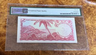 得物收藏 Chase Auction 第37期 - - 外钞、银元、民国钞和人民币混合场！ 持续更新！ 1965年东加勒比1元，PMG66！