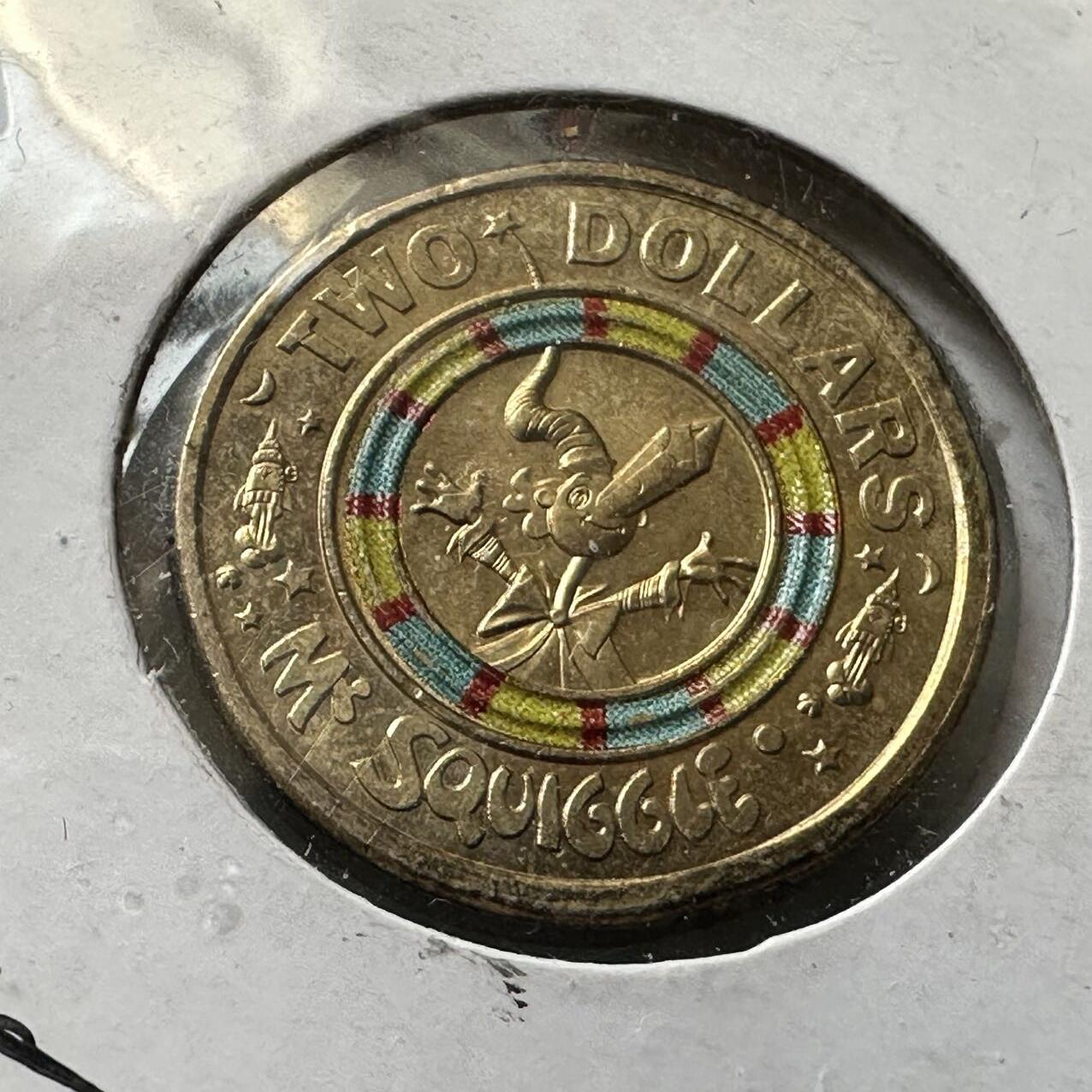 🌹外币初藏🌹🐯2026年第44场   每周二四六晚8️⃣点  世界硬币  澳大利亚 2019年 《Mr Squiggle》IP纪念2澳元彩色纪念币