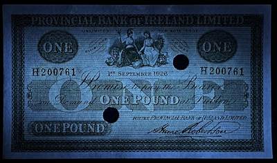 小福收藏拍卖第205期 裸钞场 本期有多张豹子号靓号  大量民国钞 百慕大样钞洋葱冠全套  阿富汗首年份查希尔国王和独立纪念碑 仅发行1000枚亚克力砖封蒙古20000图格里克帝国800周年纪念钞 卢旺达 东加勒比 斯里兰卡等多国精美纸币 爱尔兰 爱尔兰省银行 1926年 1镑 proof 打孔注销 少见  unc