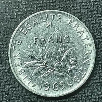 逸泉钱币2026第十九场世界钱币纪念币B2310-2754 2643法国1969年1法郎