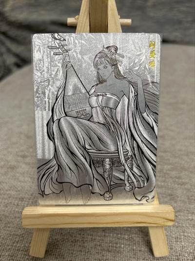 喜灰玩卡拍卖第八期，接拍品0佣金，欢迎送拍，释放现金流，让自己有资金可以购买更多喜欢的卡牌，让别的卡友能淘到更多心仪的卡牌 卡德曼 张建东水浒 特卡 阎婆惜 线稿、水墨一组两张 折光粗闪