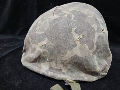 0元起拍勋章 第348期 咸鱼国勋章拍卖专场 4月22日（周三）下午6：00开始 原品 美国越战时期步兵盔 下巴带有损