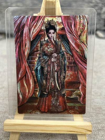 喜灰玩卡拍卖第八期，接拍品0佣金，欢迎送拍，释放现金流，让自己有资金可以购买更多喜欢的卡牌，让别的卡友能淘到更多心仪的卡牌 【限编】卡德曼 张建东水浒 张建东老师绘 花嫁三娘 限编138/300编  折光粗闪