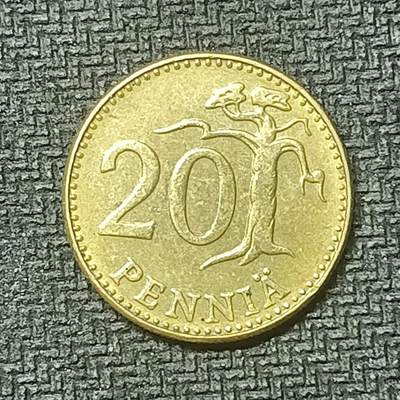 逸泉钱币2026第十九场世界钱币纪念币B2310-2754 2621芬兰1963年20芬尼