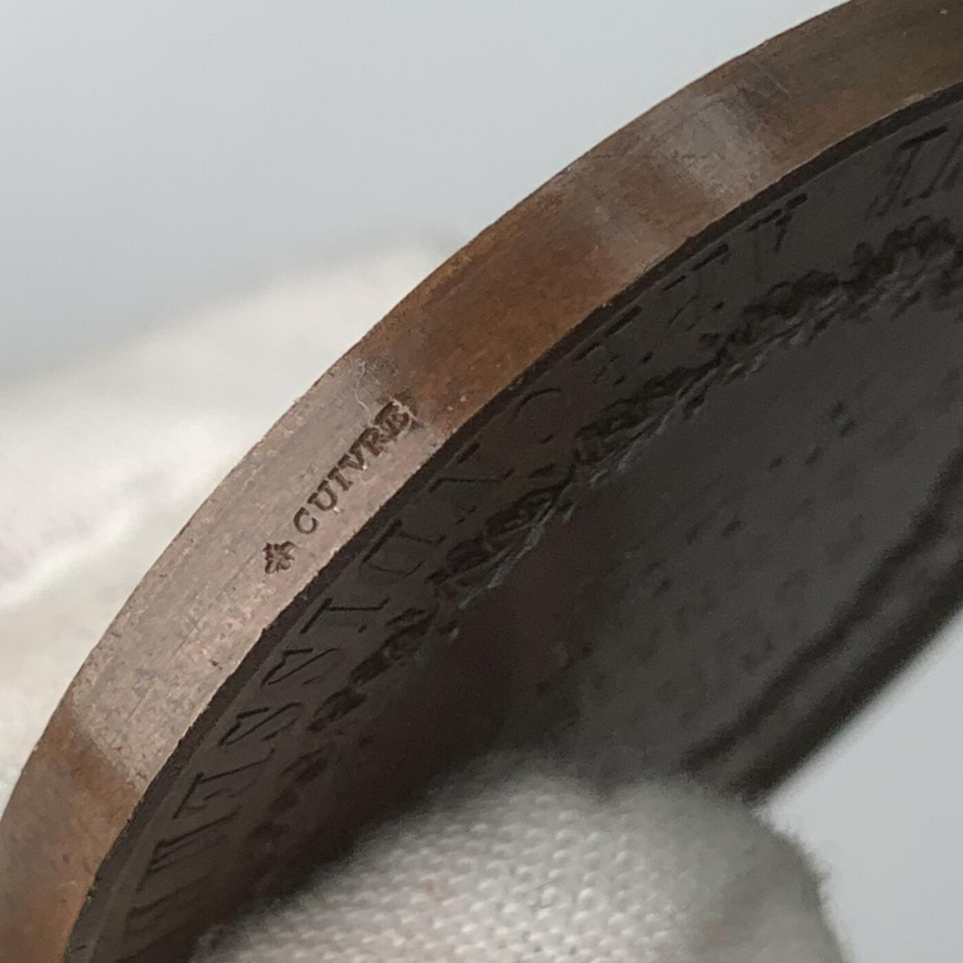 掌中浮雕-藏着的欧洲第059场 1872-73年法国巴黎救助贫困群体纪念铜章，41mm，蜜蜂边铭