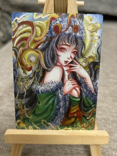 喜灰玩卡拍卖第八期，接拍品0佣金，欢迎送拍，释放现金流，让自己有资金可以购买更多喜欢的卡牌，让别的卡友能淘到更多心仪的卡牌 墨婉 太乙老师绘 生肖兔 粗闪