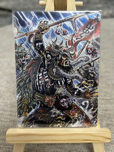 喜灰玩卡拍卖第八期，接拍品0佣金，欢迎送拍，释放现金流，让自己有资金可以购买更多喜欢的卡牌，让别的卡友能淘到更多心仪的卡牌 卡德曼 卡有江湖 联名卡 不二猿老师绘  兵主 蚩尤 折光