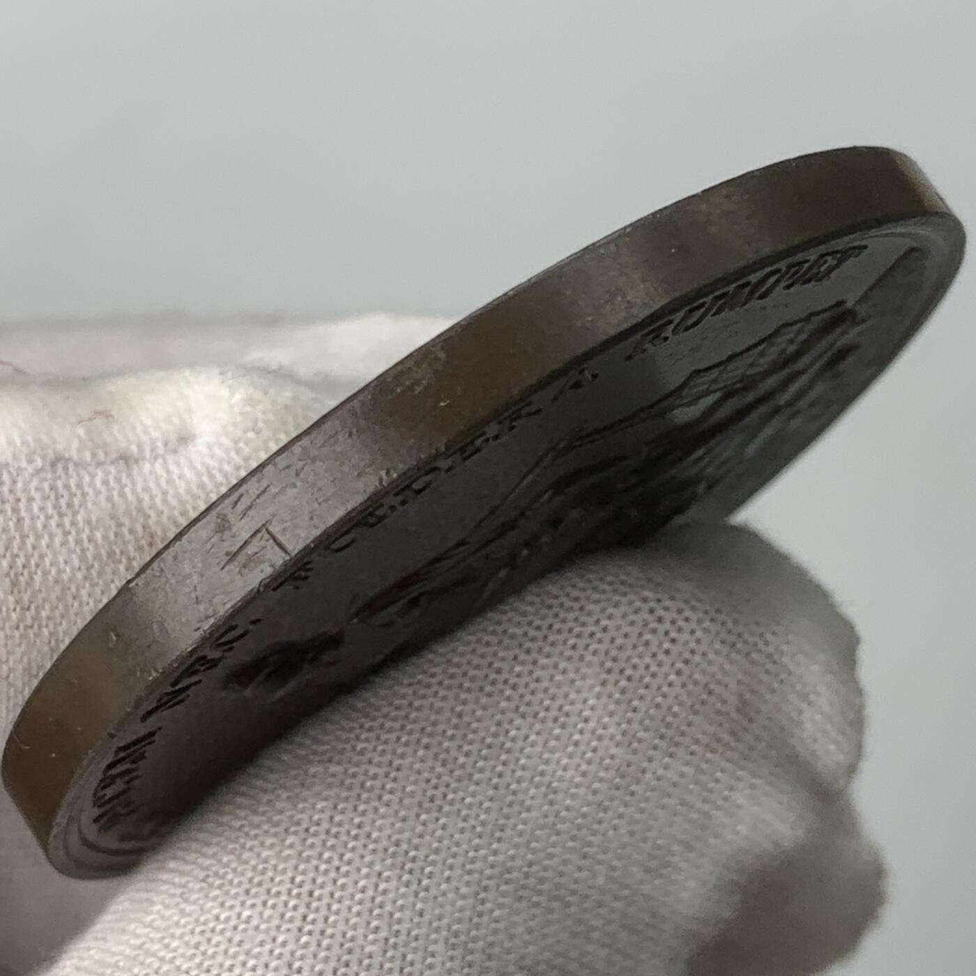 掌中浮雕-藏着的欧洲第059场 1801年爱尔兰并入大不列颠，合并为大不列颠及爱尔兰联合王国纪念铜章，正面乔治三世头像，48mm