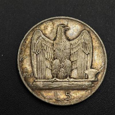 【淘币小摊】实时拍第八百九十六拍   银币套币场    每周一统一发货 意大利1928年5里拉银币