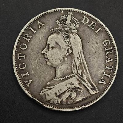 【淘币小摊】实时拍第八百九十六拍   银币套币场    每周一统一发货 英国1888年维多利亚双弗洛林银币