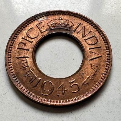 🌹外币初藏🌹🐯2026年第44场   每周二四六晚8️⃣点  世界硬币 - 英属印度1945年一派沙 c