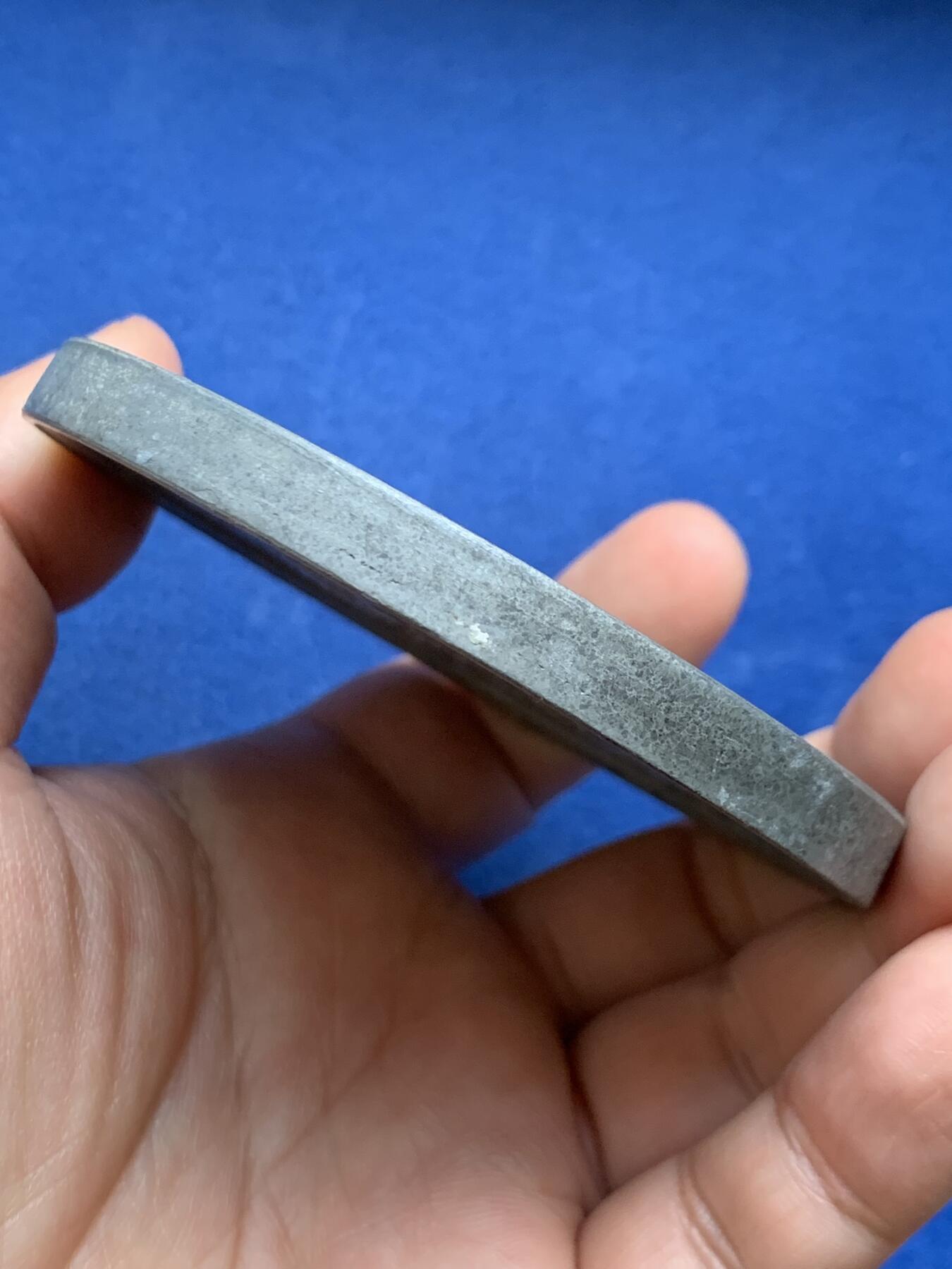 《竞宝斋》第482场 周日，周一 2场连拍 （全场包邮）20级店铺 欢迎送拍 法国国务大臣让-巴蒂斯特·柯尔贝尔纪念大锡章 光边 171.4克 80.5mm