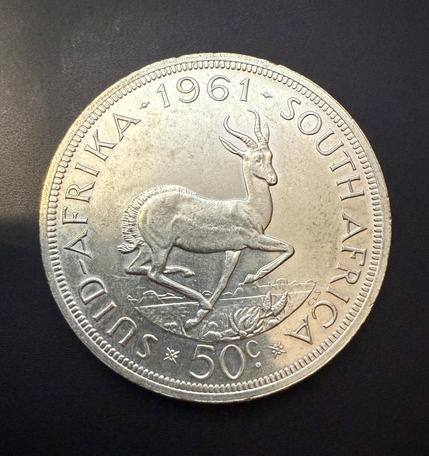 【周六 19:30】乾藏阁外国银币专场・裸币 / 评级币 + 银章铜章 保真包老 南非退出英联邦首年银币 1961年跳羚50分 带光好品