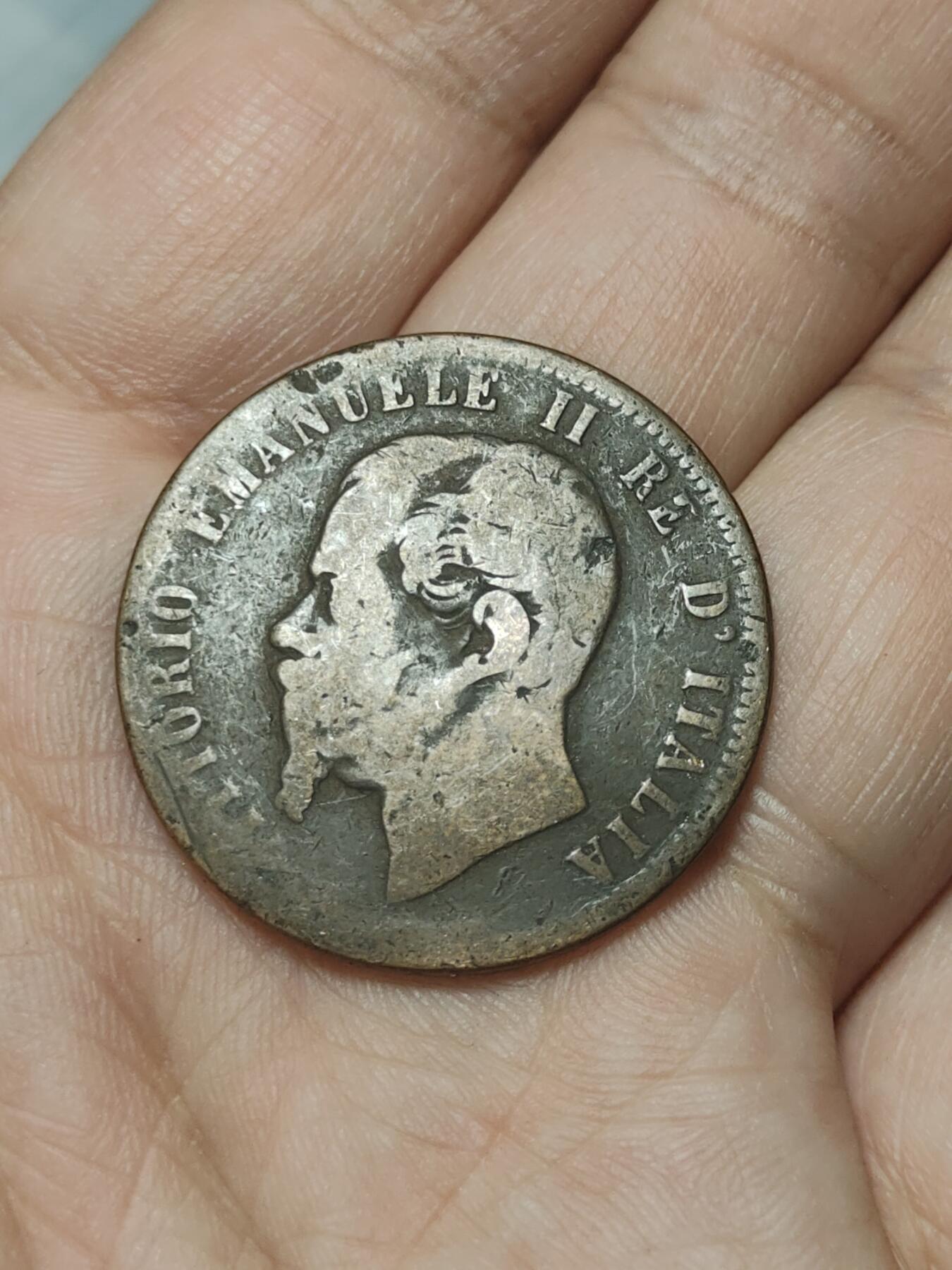 2026年第四十五场(总第二百一十四场）外国好品散币场(免佣金) 意大利王国1863年10分(维托里奥-埃马努埃莱二世时期，无标版巴黎造，关门年仅发行2年)