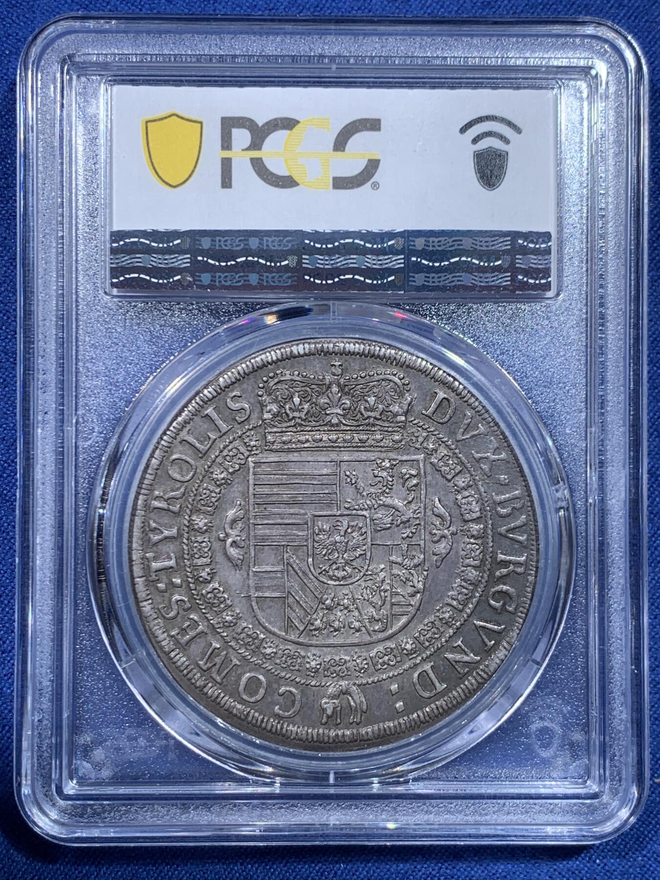 《竞宝斋》第482场 周日，周一 2场连拍 （全场包邮）20级店铺 欢迎送拍 PCGS MS63 神圣罗马 1632蒂罗尔大公利奧波德五世戎装像泰勒 TYROLIS 少见版本 难得全深打 深五彩收藏级 联合泰勒已经起飞 神罗是个不错的选择