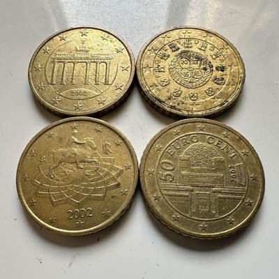 🌹外币初藏🌹🐯2026年第44场   每周二四六晚8️⃣点  世界硬币 - 50欧分4枚