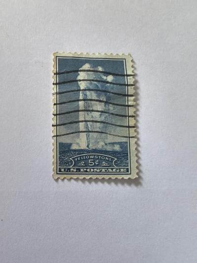 杂票 美国邮票 国家公园 喷泉1枚旧