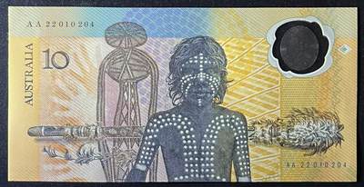 小福收藏拍卖第205期 裸钞场 本期有多张豹子号靓号  大量民国钞 百慕大样钞洋葱冠全套  阿富汗首年份查希尔国王和独立纪念碑 仅发行1000枚亚克力砖封蒙古20000图格里克帝国800周年纪念钞 卢旺达 东加勒比 斯里兰卡等多国精美纸币 澳大利亚 1988年 10元 AA冠 世界首张塑料钞 大帆船移民200周年纪念钞 unc