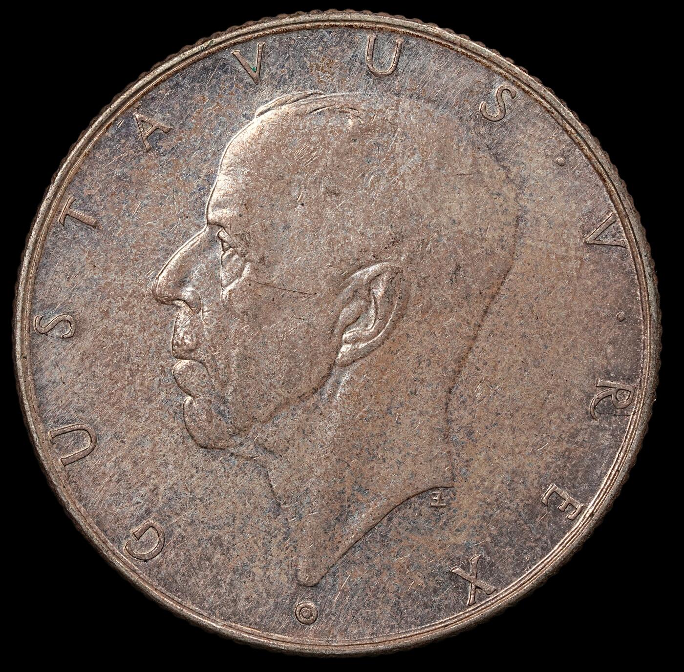 修遠堂世界钱币第112期  1938年新瑞典殖民地建 300 周年2克朗银币，15g，含银80%