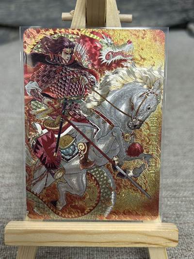 喜灰玩卡拍卖第八期，接拍品0佣金，欢迎送拍，释放现金流，让自己有资金可以购买更多喜欢的卡牌，让别的卡友能淘到更多心仪的卡牌 【白影尾编】超吉梦 白影老师绘 帝国双璧 霍去病 150/150 尾编