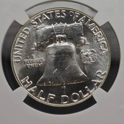 【淘币小摊】实时拍第八百九十六拍   银币套币场    每周一统一发货 美国1963年富兰克林半美元银币 NGC MS64