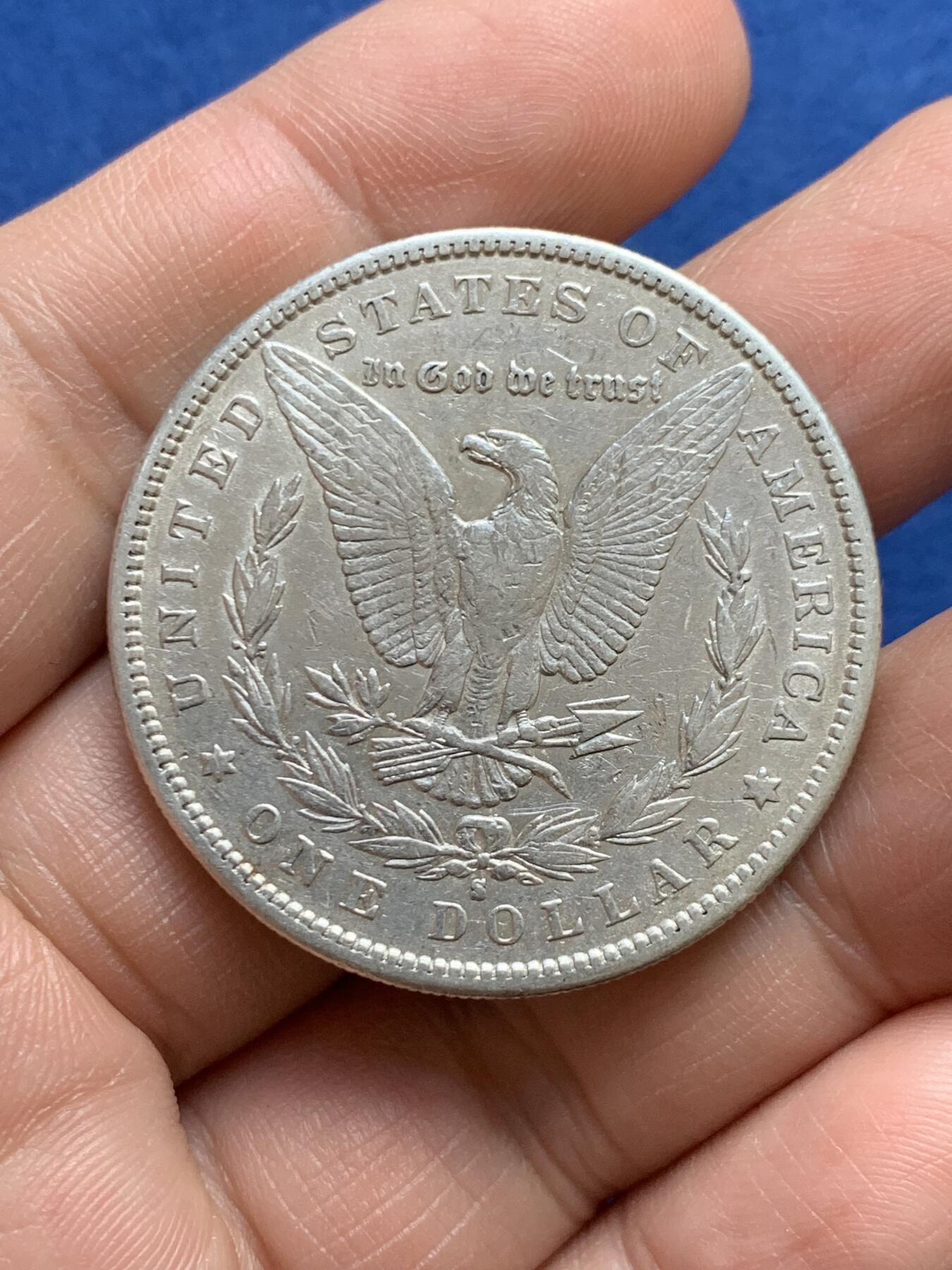 《竞宝斋》第482场 周日，周一 2场连拍 （全场包邮）20级店铺 欢迎送拍 美国1890年摩根1美元银币