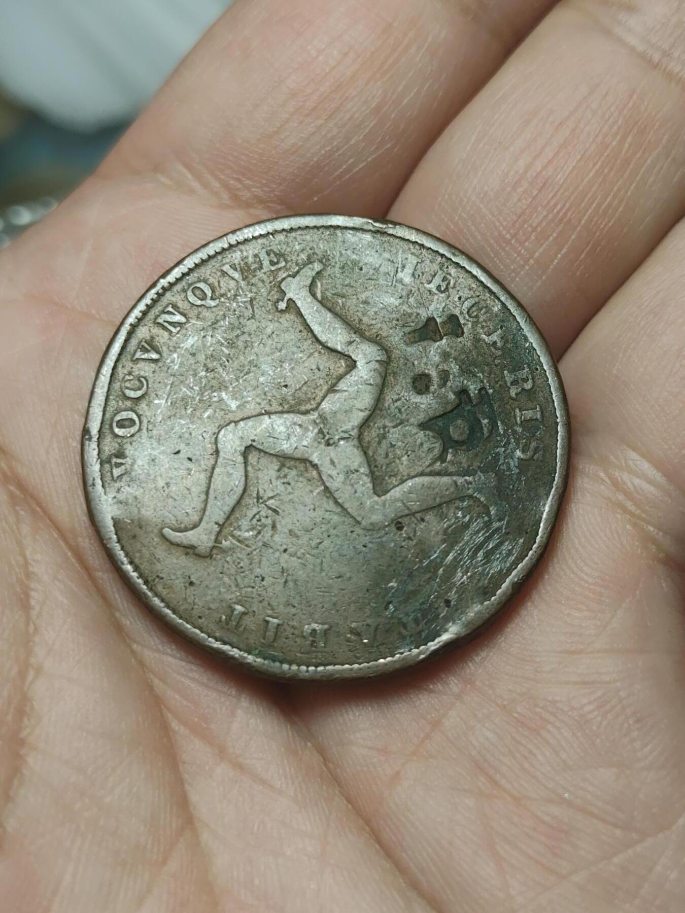 2026年第四十五场(总第二百一十四场）外国好品散币场(免佣金) 少见有伤–英属马恩岛🇮🇲1839年1便士大铜币(维多利亚女王青年束发，首发年)