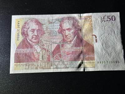 《外钞收藏家》第六百二十九期（精品场）（长期征集拍品、欢迎藏友们联系合作） 2010年英国F序列50镑 全新UNC 无4