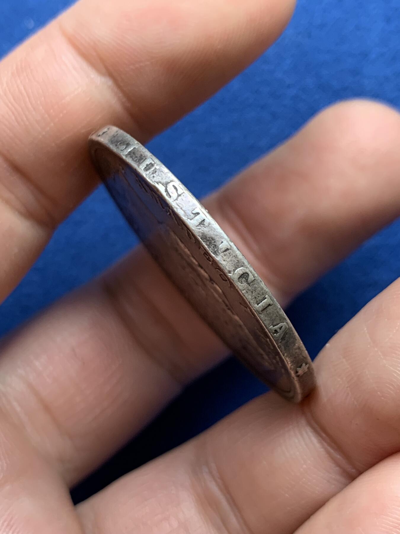 《竞宝斋》第482场 周日，周一 2场连拍 （全场包邮）20级店铺 欢迎送拍 西班牙1871年阿玛迪奥一世5比塞塔双柱银币