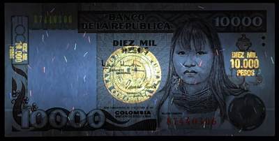 小福收藏拍卖第205期 裸钞场 本期有多张豹子号靓号  大量民国钞 百慕大样钞洋葱冠全套  阿富汗首年份查希尔国王和独立纪念碑 仅发行1000枚亚克力砖封蒙古20000图格里克帝国800周年纪念钞 卢旺达 东加勒比 斯里兰卡等多国精美纸币 哥伦比亚 1993年 10000比索 哥伦布航海500周年纪念 很少见 aunc