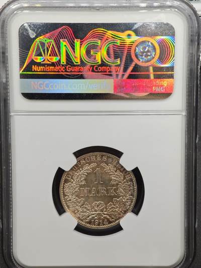 【淘币小摊】实时拍第八百九十六拍   银币套币场    每周一统一发货 德国1914年1马克银币 NGC MS65