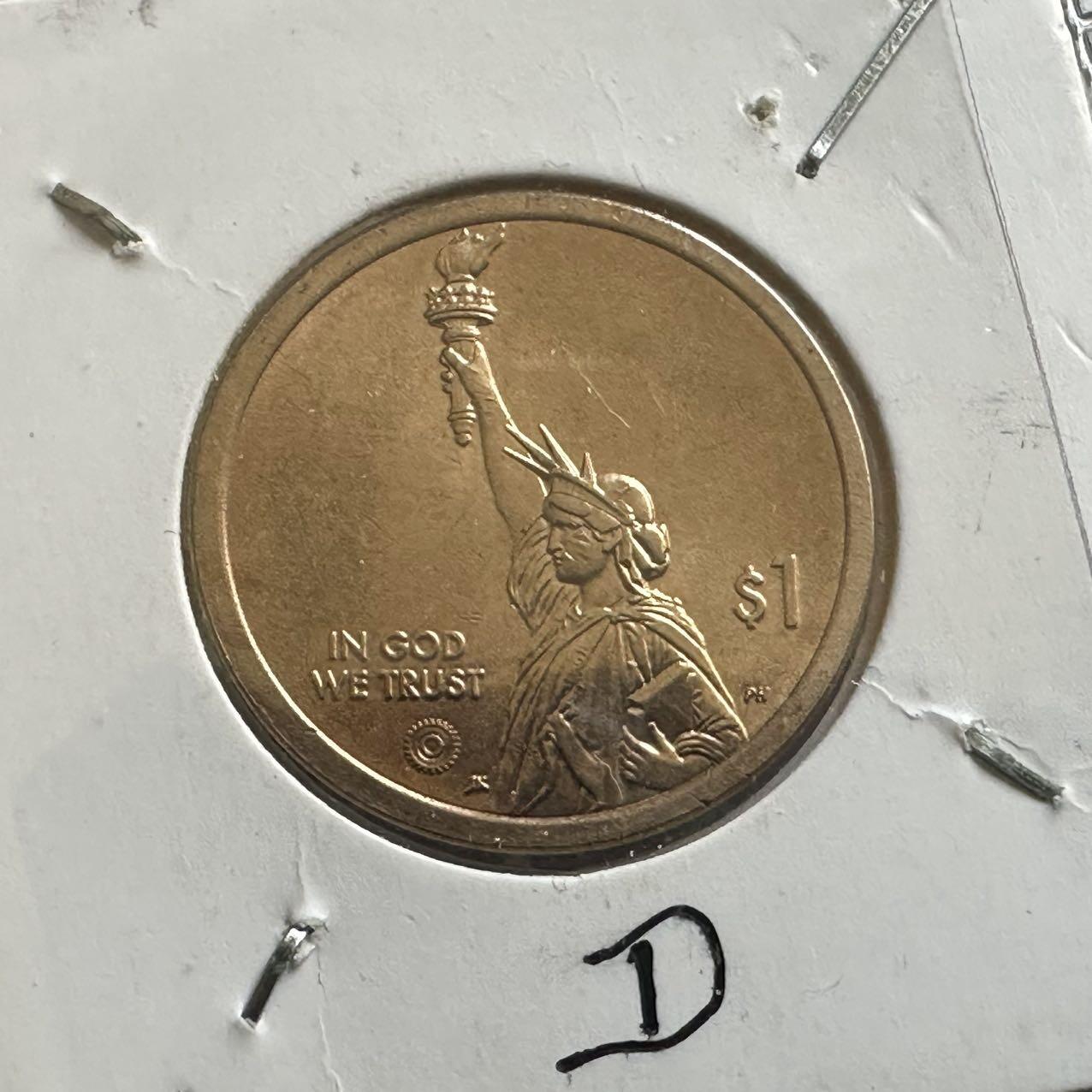 🌹外币初藏🌹🐯2026年第44场   每周二四六晚8️⃣点  世界硬币 美国 2022年 创新者系列佛蒙特州主题 纪念滑雪板运动的户外休闲创新成就 1元纪念币 D版