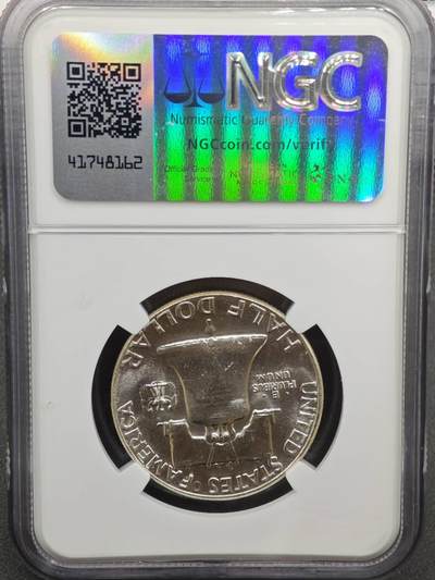 【淘币小摊】实时拍第八百九十六拍   银币套币场    每周一统一发货 美国1963年富兰克林半美元银币 NGC MS64