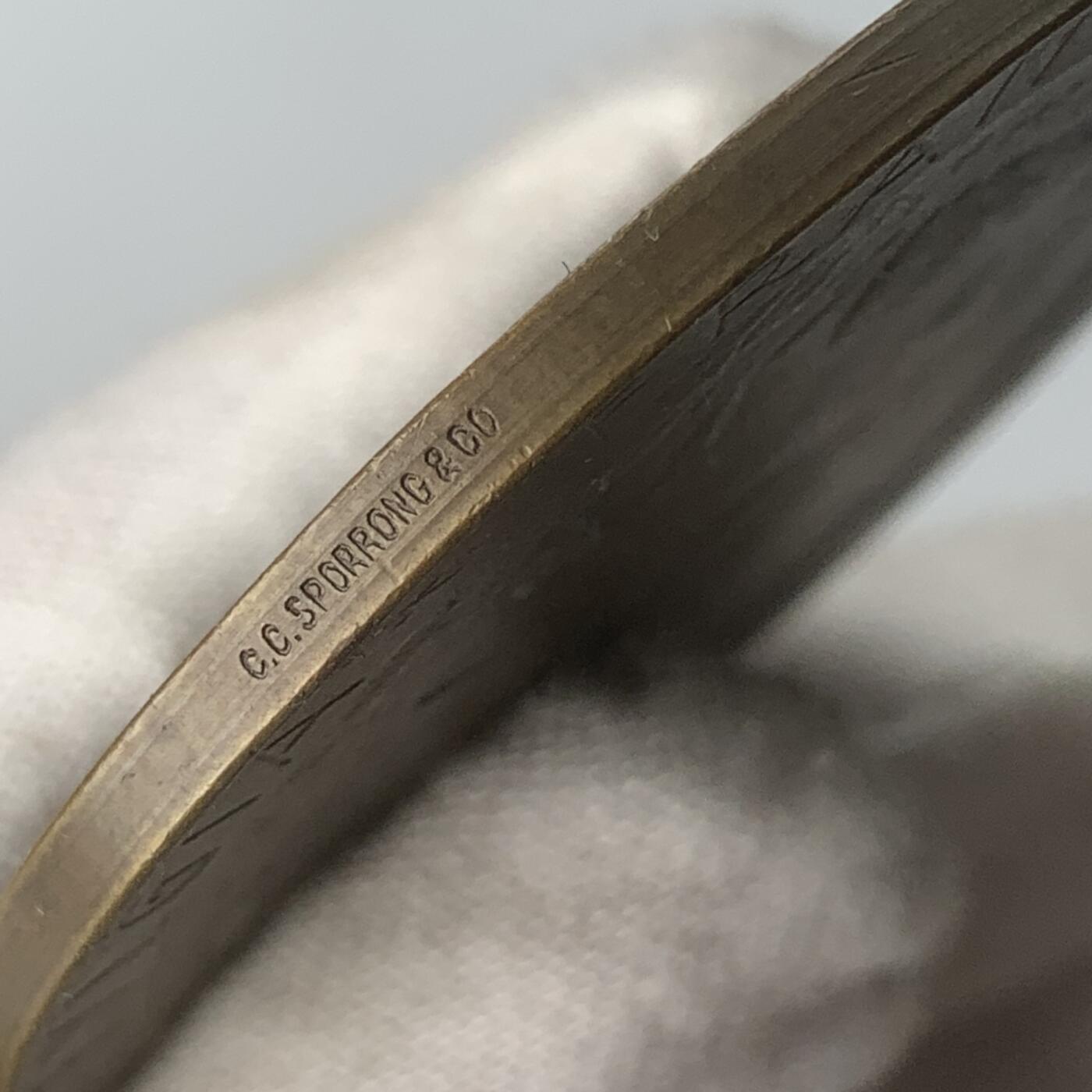 掌中浮雕-藏着的欧洲第059场 瑞典保险铜章（屠龙题材），50mm，45g