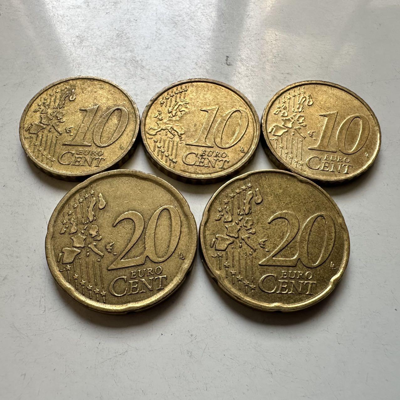 🌹外币初藏🌹🐯2026年第44场   每周二四六晚8️⃣点  世界硬币 10/20欧分5枚