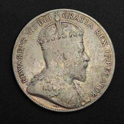 【淘币小摊】实时拍第八百九十六拍   银币套币场    每周一统一发货 纽芬兰1904年爱德华七世50分银币