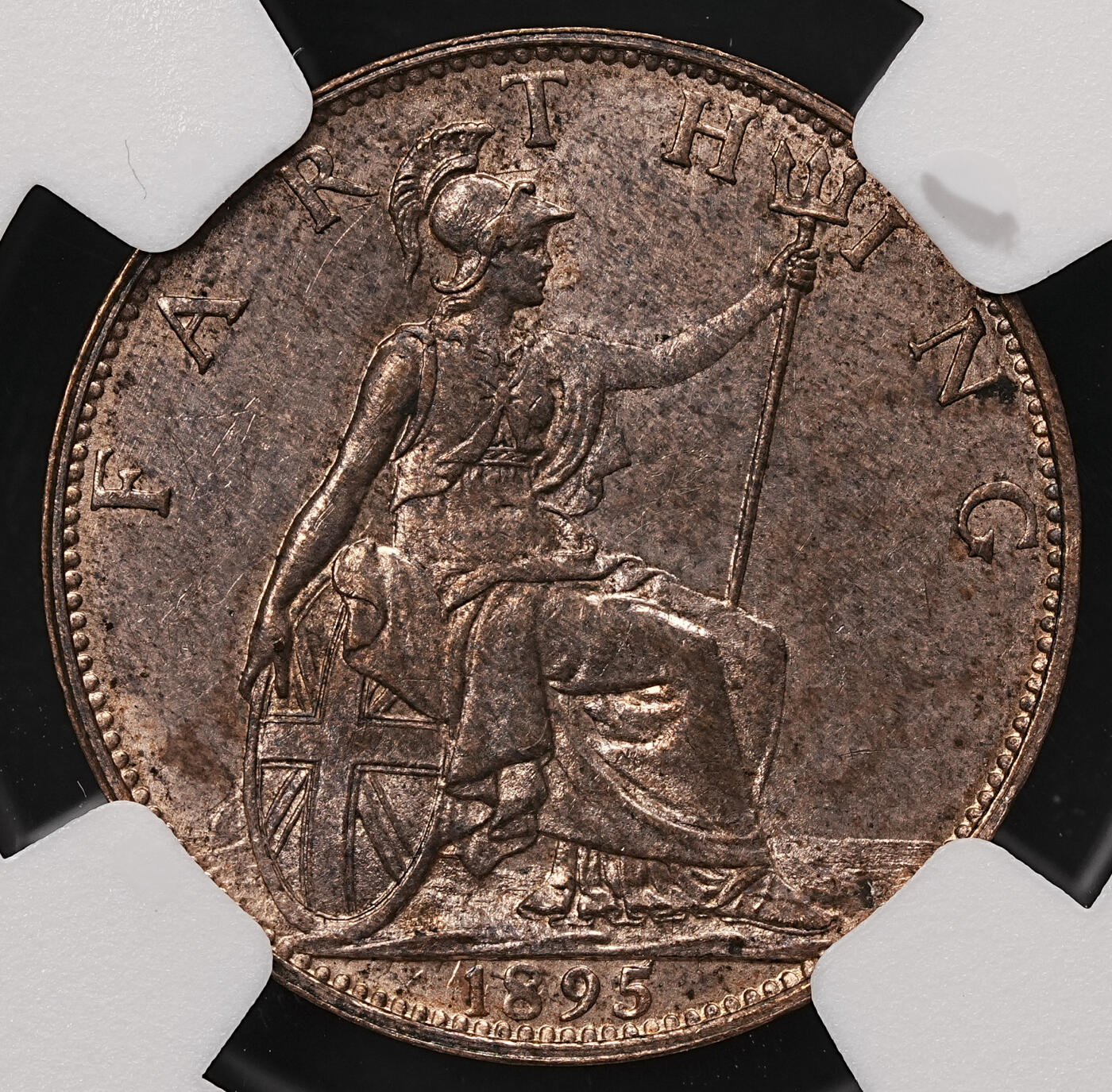 修遠堂世界钱币第112期 NGC MS62BN 1895年英国1法新铜币