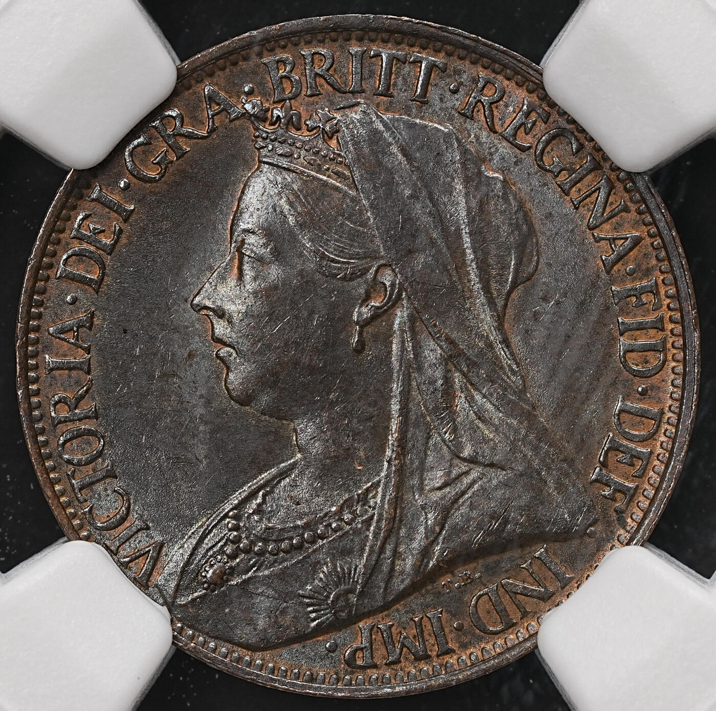 修遠堂世界钱币第112期 NGC MS63BN 1896年英国1法新铜币