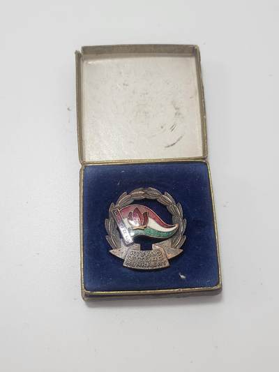 南水社第5次拍卖  匈牙利人民共和国 早期优秀少先队工作者徽章 带原盒