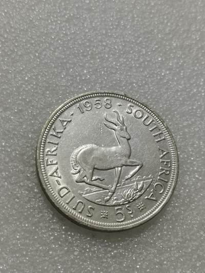 天下钱庄专场欢迎参拍 - 南非羚羊5先令银币