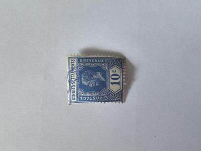 杂票 英属海峡殖民地 乔五像1枚旧