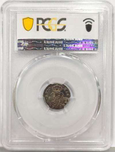 博洋堂“生趣盎然”4月精品专场暨第169期（全场包邮） PCGS MS62 西班牙1796/5年卡洛斯四世1/2里亚尔银币，稀少骑字年份，名家旧藏，唯一冠军分！