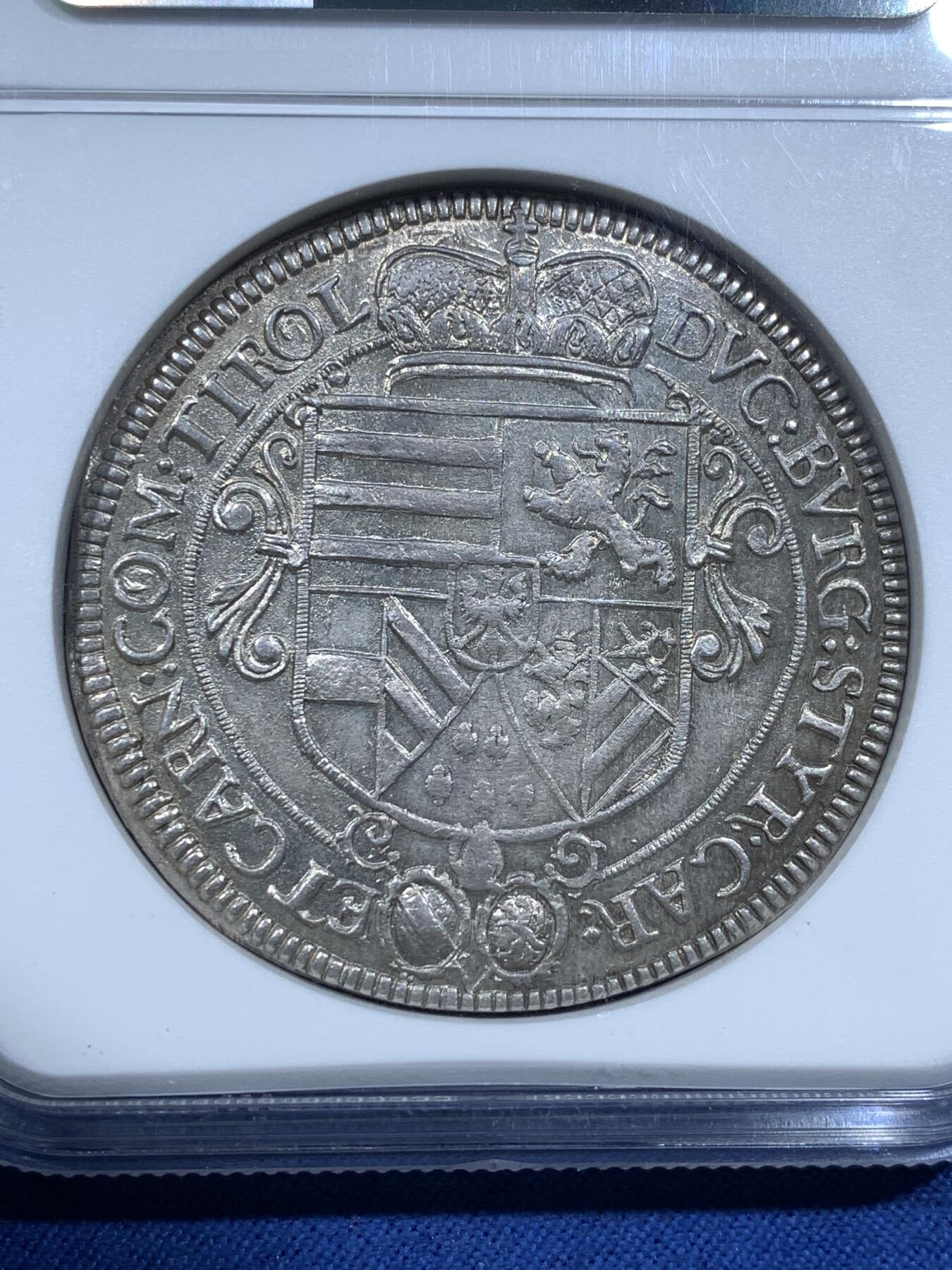 《竞宝斋》第482场 周日，周一 2场连拍 （全场包邮）20级店铺 欢迎送拍 唯一亚军分 NGC MS63 奥地利帝国 1621年 利奥波德 泰勒大银币 400多年的老泰勒 能有这个品质确实难得